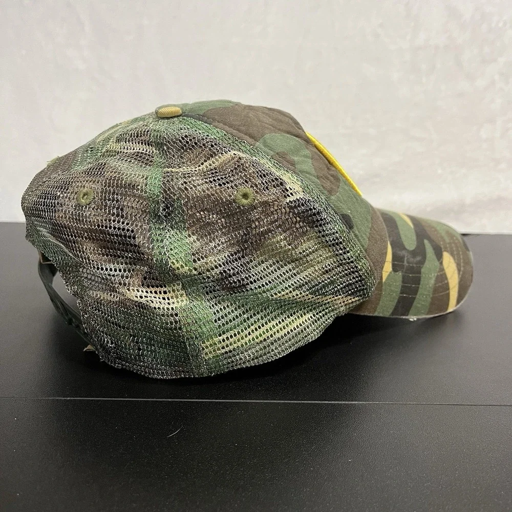 John Deere Trucker Hat Green Yellow Patch Camo Mesh Snapback Cap
